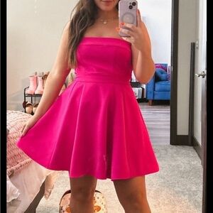 Amanda Uprichard Fuchsia Strapless Dress